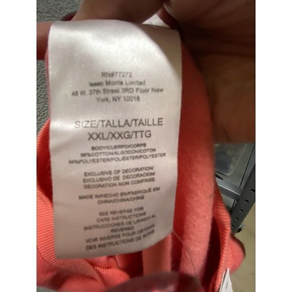 Women’s Buenas Vibras Long Sleeve Sweatshirt Coral XXL NWT - Picture 9 of 9